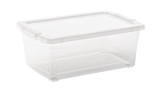 type A Clarity Transparent Storage Box with Lid, 15-L