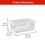 type A Clarity Transparent Storage Box with Lid, 15-L