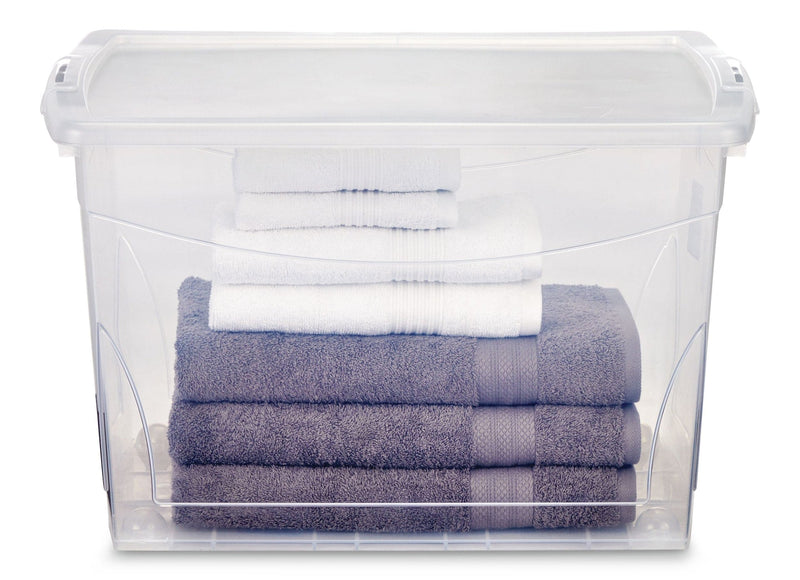 type A Clarity Transparent Storage Box with Lid, 60-L B1