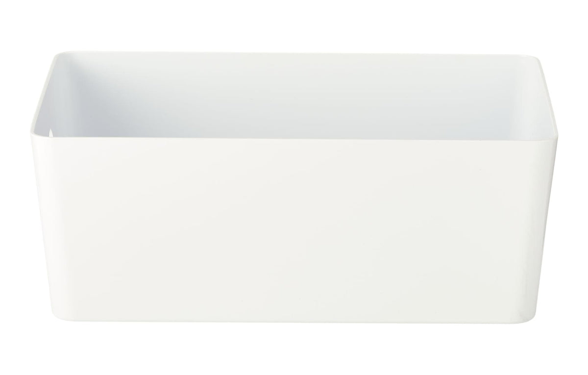 type A Flexible Storage Bin with Lid, White, 3.8-L