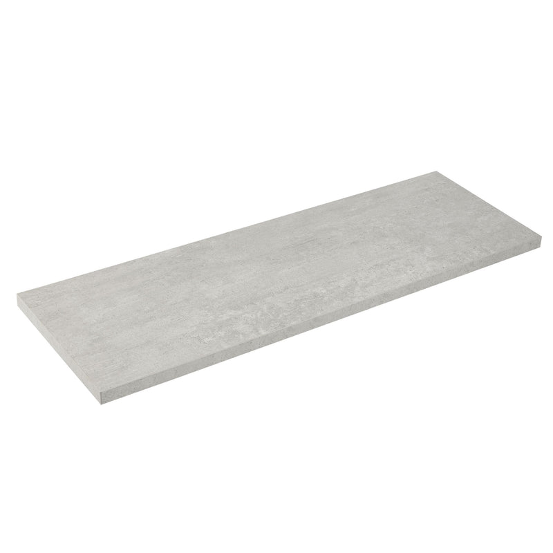 type A Floating Wall Shelf Board, Grey Concrete, 8 x 35-in S6