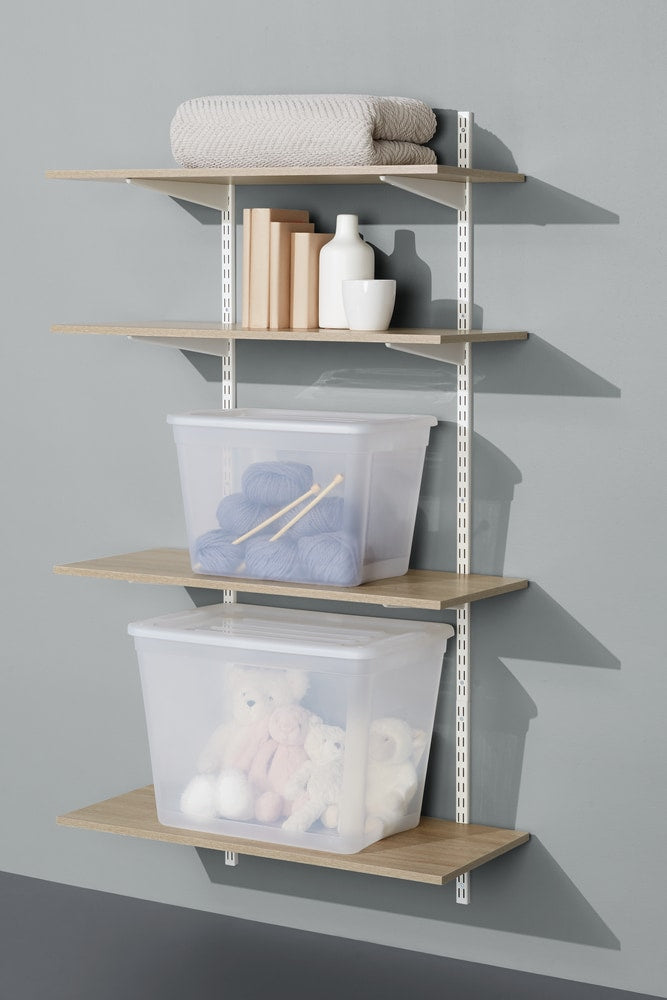 type A Floating Wall Shelf Board, Oak Sonoma Finish, 16 x 35-in