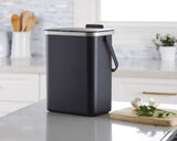 Type A Food Waste/Compost Caddy Bin, Black, 10-L
