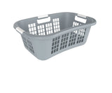type A Hip Hugger Laundry Basket, 25.7 x 17.7 x 9.3-in, Grey