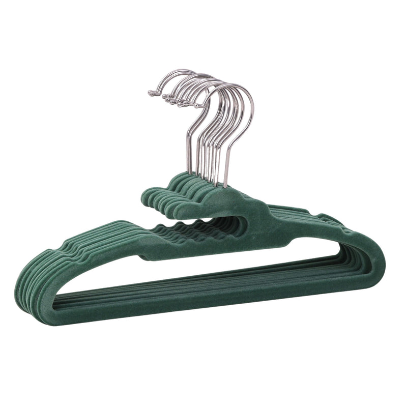 type A Kids' Non-Slip Slim Swivel Hanger, Smoked Pine, 10-pk W2
