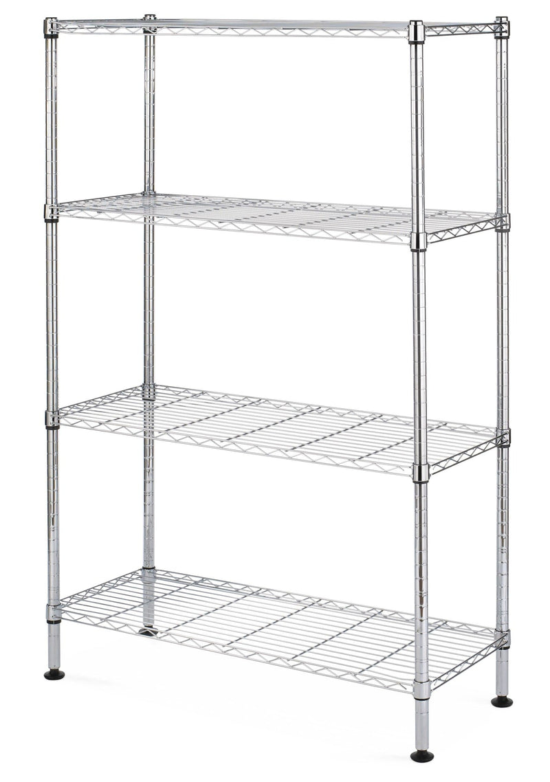 type A Metal 4-Tier Adjustable Wire Shelving Storage Unit, Chrome T6