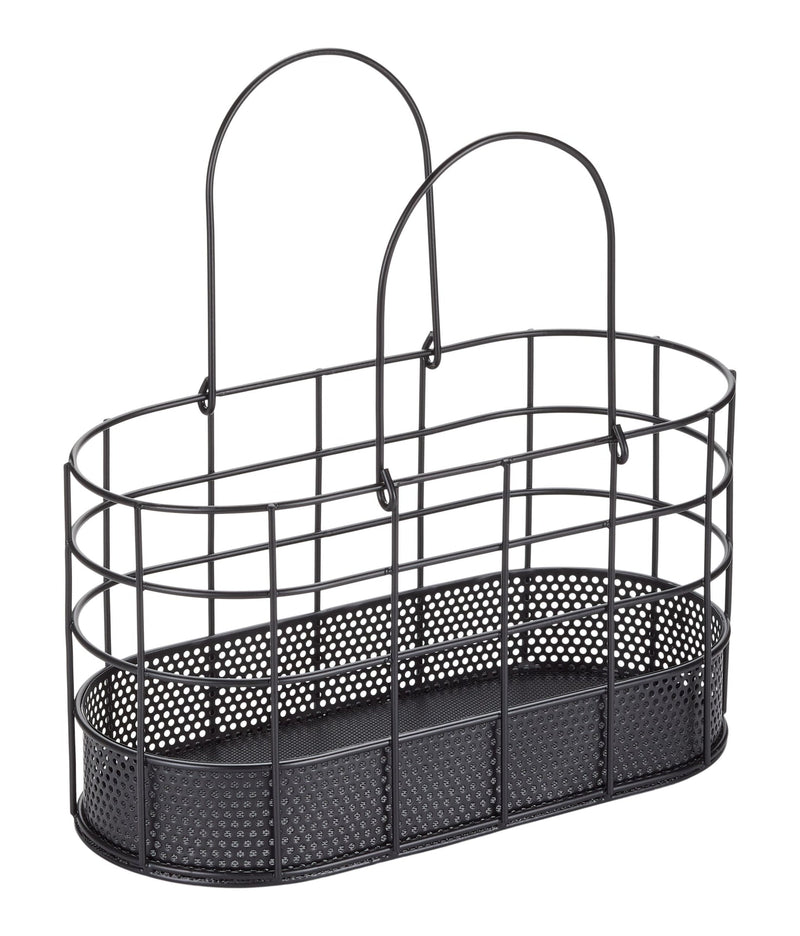 Type A Metal Shower Caddy for Storage/Carrying, Black T1
