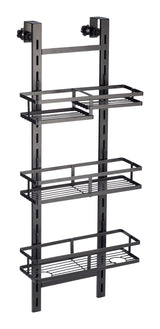 Type A Over-The-Door Adjustable Shower Caddy, Black