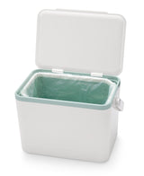 type A Plastic Rectangular Compost Bin, White, 4-L