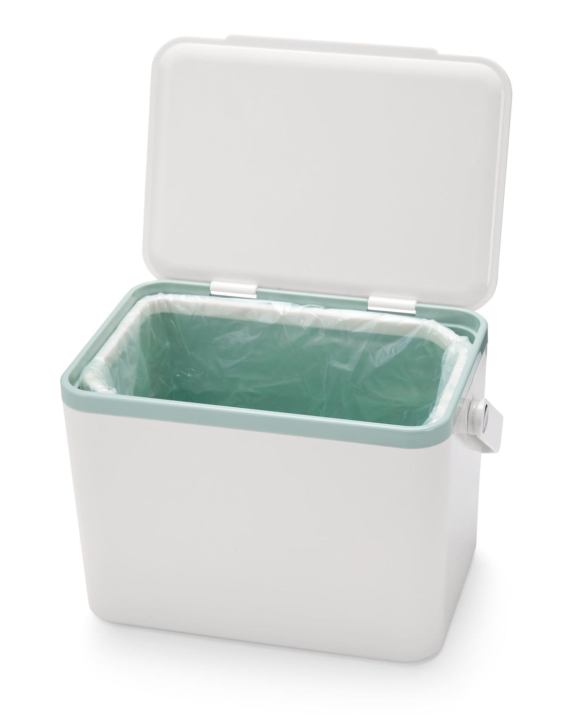 type A Plastic Rectangular Compost Bin, White, 4-L