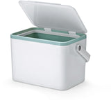 type A Plastic Rectangular Compost Bin, White, 4-L