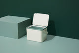 type A Plastic Rectangular Compost Bin, White, 4-L