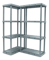 type A Prima Light-Duty 4-Tier Connecting Shelving Storage Unit, Holds up to 220-lb