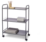 type A Radiant 3-Tier Utility Cart with Wheels, Grey