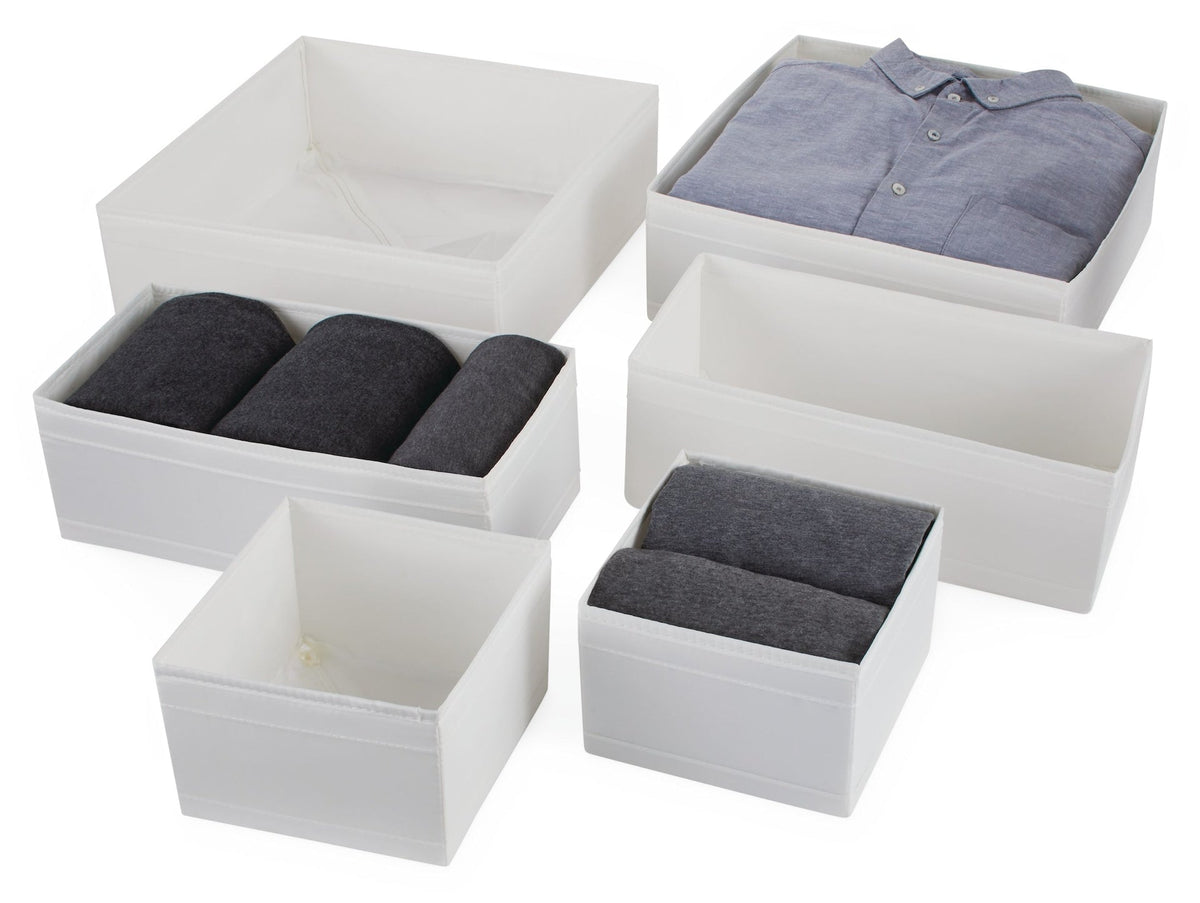 type A Soft Fabric All-Purpose Storage Box Set, 6-pk