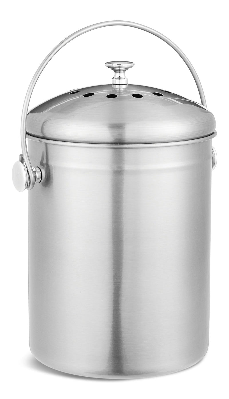 type A Stainless Steel Circular Compost Bin, 4-L I5