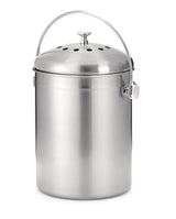 type A Stainless Steel Circular Compost Bin, 4-L