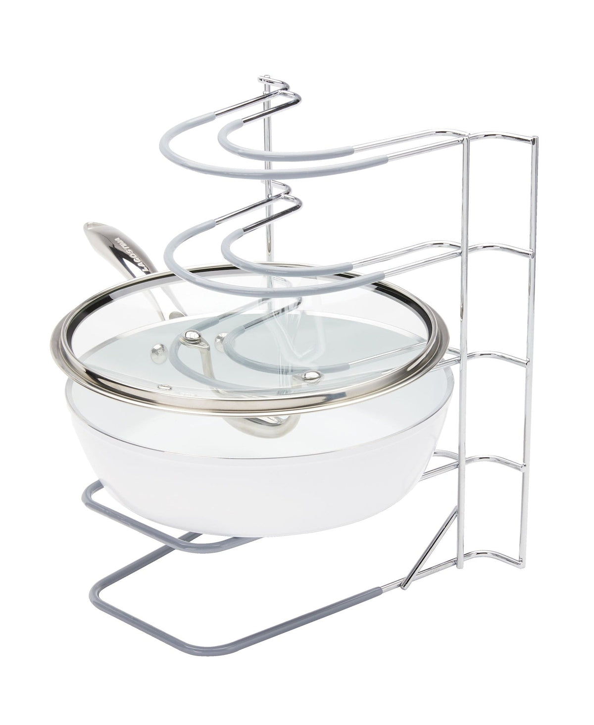 Type A Stay 5-Slot Kitchen Cabinet/Cupboard Storage Rack For Bakeware/Trays/Pans/Lids, Chrome