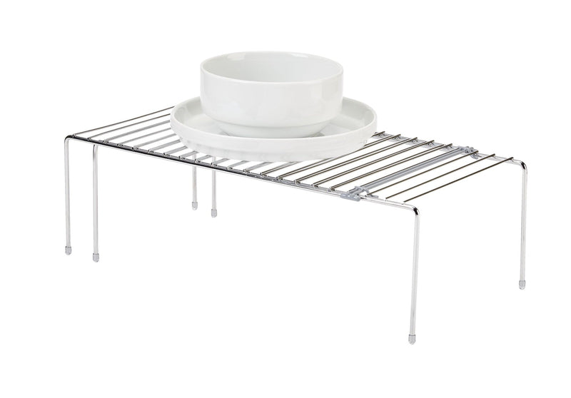 Type A Stay Expandable Storage & Organizer Shelf Rack For Kitchen Cupboard/Cabinet, Chrome J9