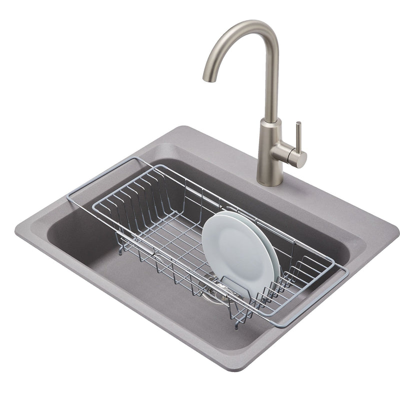 Type A Stay Stainless Steel Expandable Over-The-Sink Dish Drying/Draining Rack O2