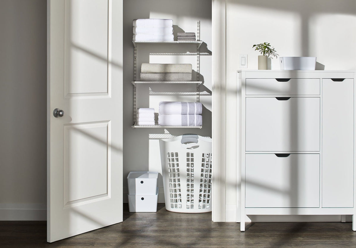 type A Twin Track Wire Shelf, White, 16 x 24-in