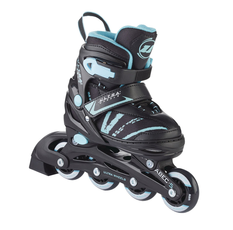 Ultra Wheels Adjustable Inline Skates, Teal, Assorted Sizes H3