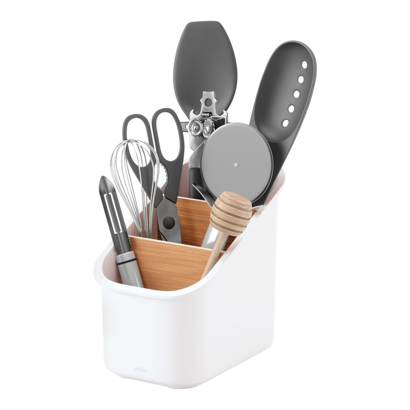 Umbra Bellwood 3-Compartment Utensil Holder with Removable Dividers J3