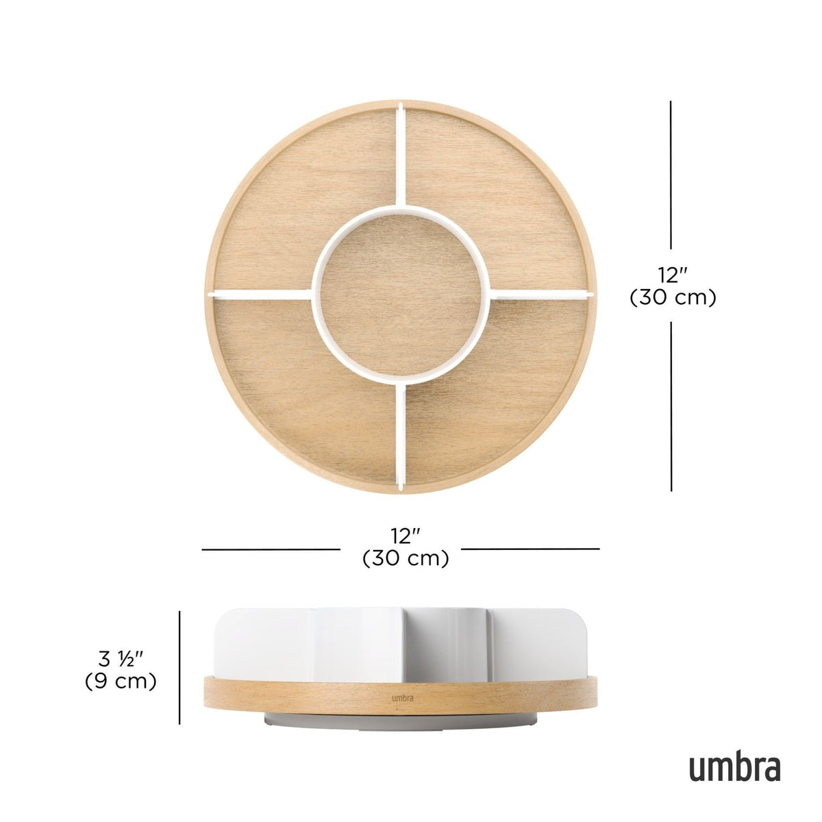 Umbra Bellwood 5-Section Lazy Susan with Removable Dividers