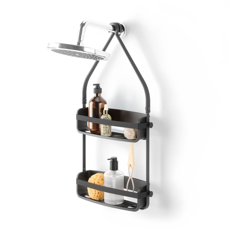 Umbra Flex Adhesive Rigid Plastic Shower Caddy, Black L8