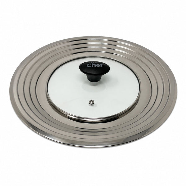 Universal Stainless Steel Glass Lid for Pots & Pans, Fits (24 cm) to (32 cm) Y7