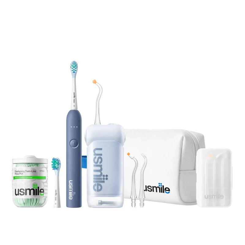 usmile C10 Water Flosser x P10 S Electric Toothbrush Travel Pack V9