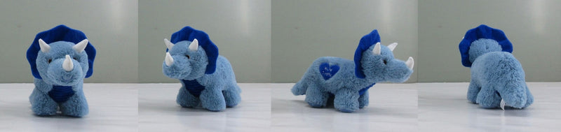 Valentine's Day Blue Plush Dinosaur Stuffed Toy Gift, 14.5-in I0