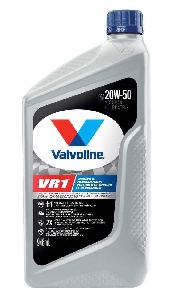 Valvoline VR1 20W-50 4-Cycle Racing Oil, 1-L M6