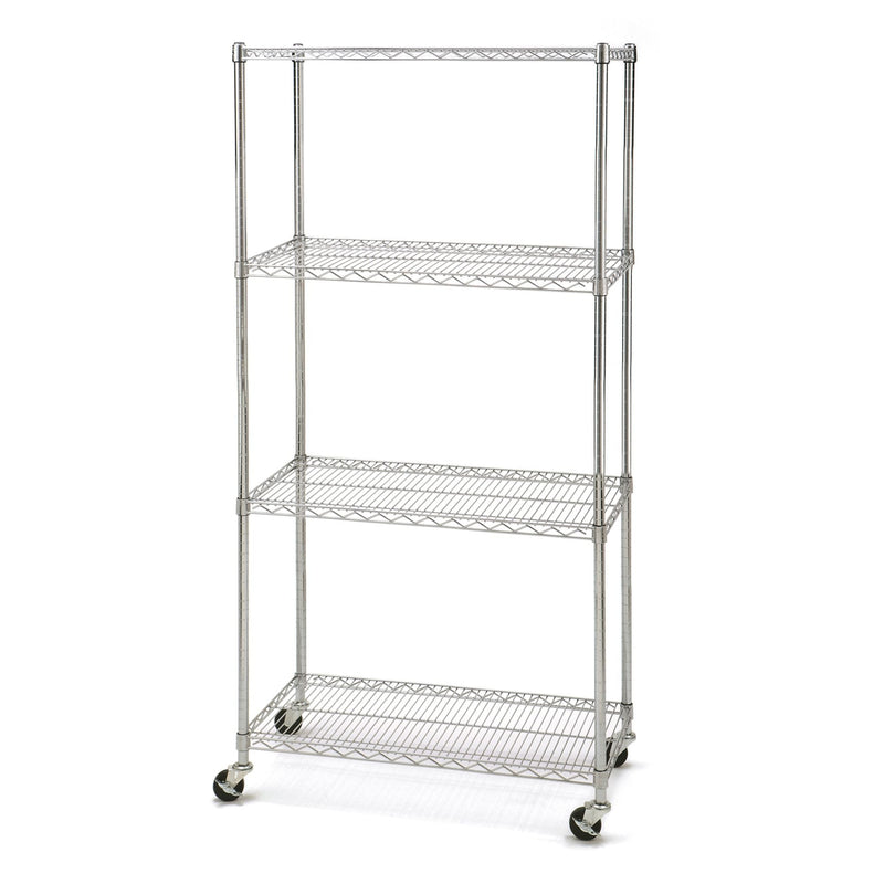 Vancouver Classic 4-Tier NSF Shelving, 36-in x 18-in x 72-in, Chrome L0