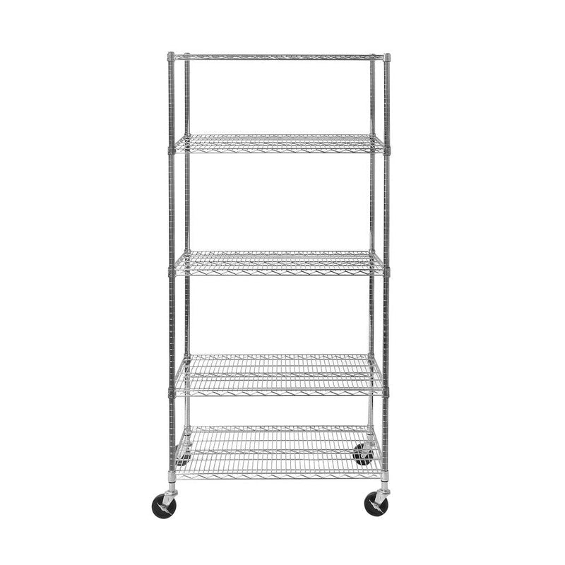 Vancouver Classics 5-Tier Shelving, 36-in x 24-in x 72-in, Chrome V1