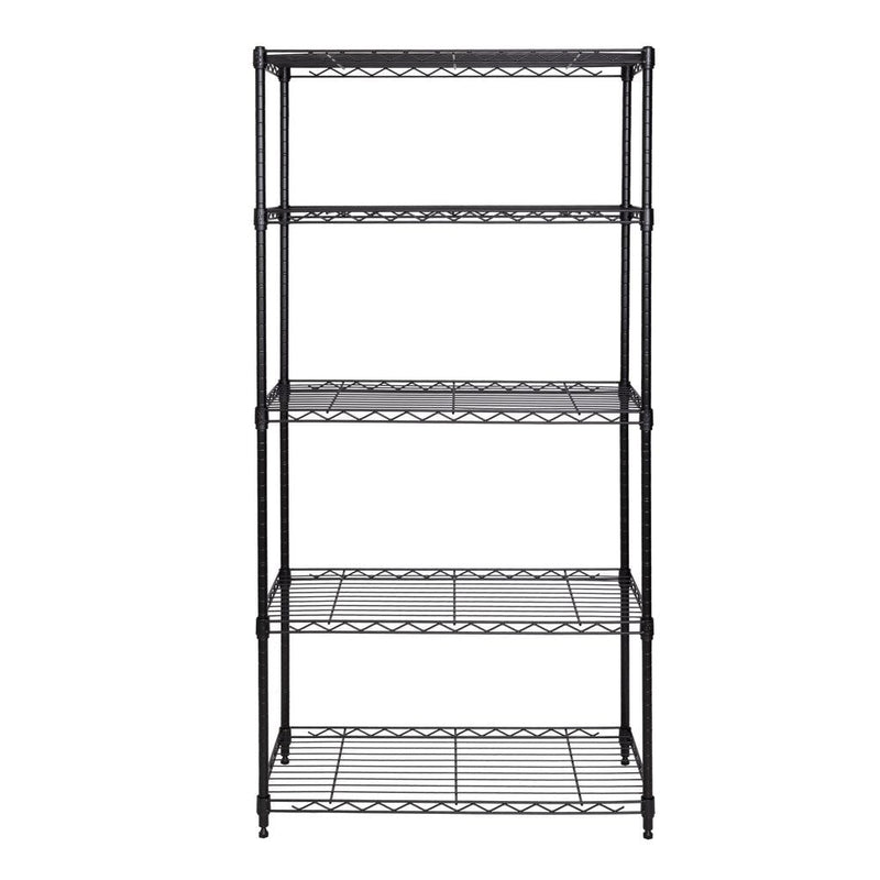 Vancouver Classics 5-Tier Steel Shelving, 30-in x 14-in x 60-in, Black E9