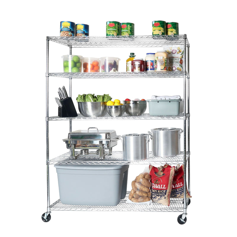 Vancouver Classics 5-Tier Steel Shelving Rack, 60-in x 24-in x 72-in N6