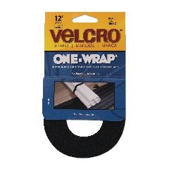 Velcro ONE-WRAP Heavy Duty Nylon Velcro Straps, Black, 12-ft x 3/4-in, 1-pk M0