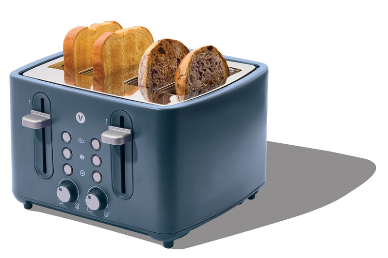 Vida 4-Slice Toaster with Extra-Wide Slots, Bluefin N0