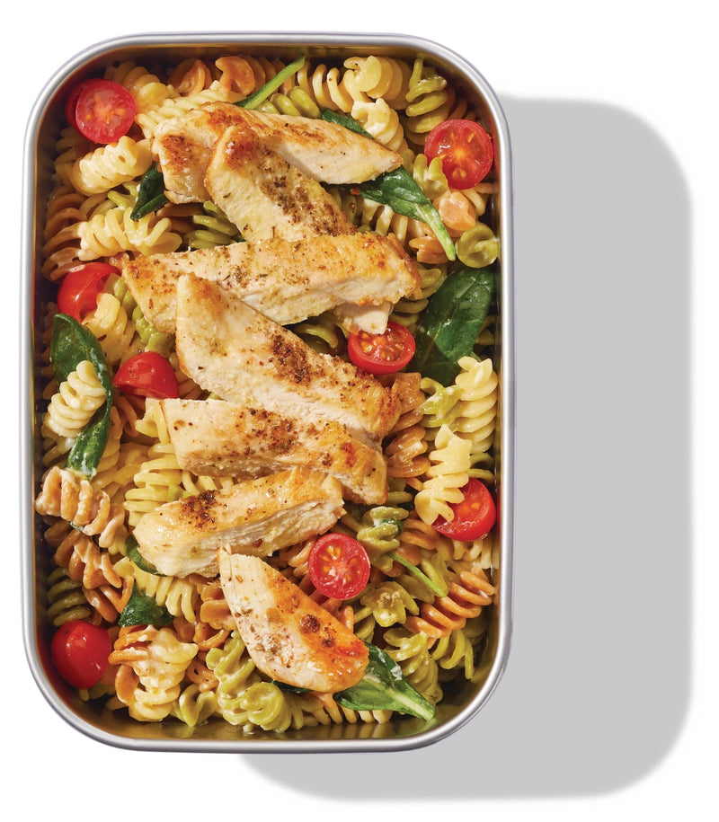 Vida by PADERNO 1-Compartment Stainless Steel Bento Lunch Box Food Storage Container with Leakproof Lid, Blue, 1.3-L A3