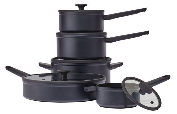 Vida by PADERNO 10-Piece Non-Stick Cookware Set, Black, Vida by PADERNO Non-Stick Cookset, Blue, 8-pc, Vida by PADERNO Aluminum Non-Stick Frypan,... C1