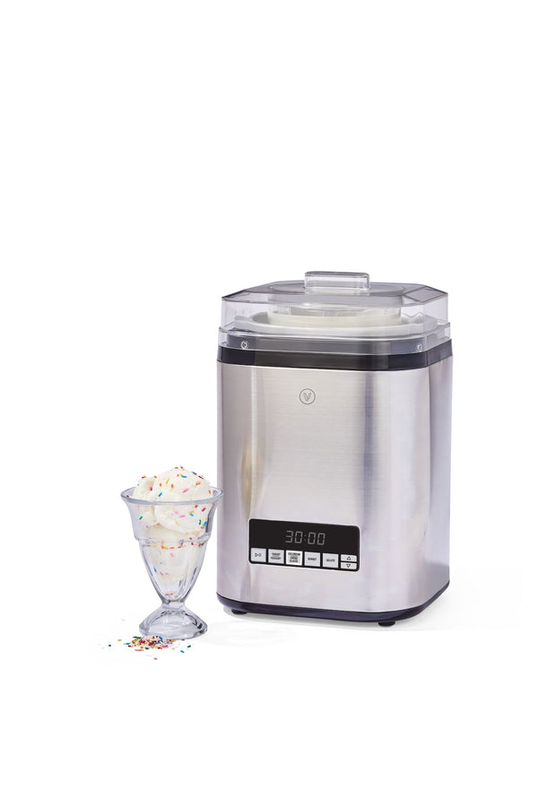 Vida by PADERNO Digital Ice Cream Maker, 4-in-1 Ice Cream & Frozen Treat Maker, Stainless Steel, 1.9-L X8