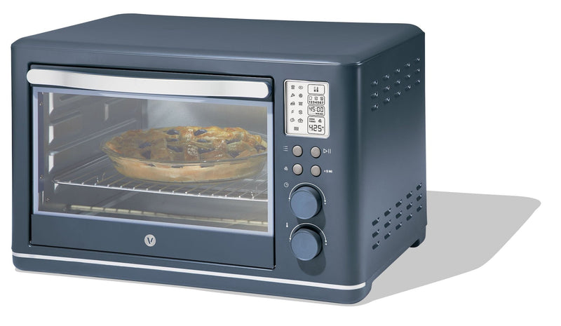 Vida by PADERNO Digital Multi-Functional Air Fryer Toaster Oven with 11 Pre-Set Functions, Bluefin, 6-Slices Q2