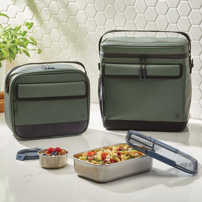 Vida by PADERNO Insulated Food Storage Lunch Bag, X-Large, Green, BPA-Free O7