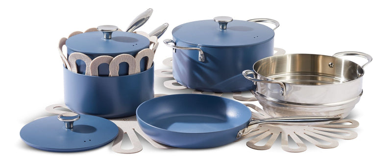 Vida by PADERNO Non-Stick Cookset, Blue, 8-pc R4