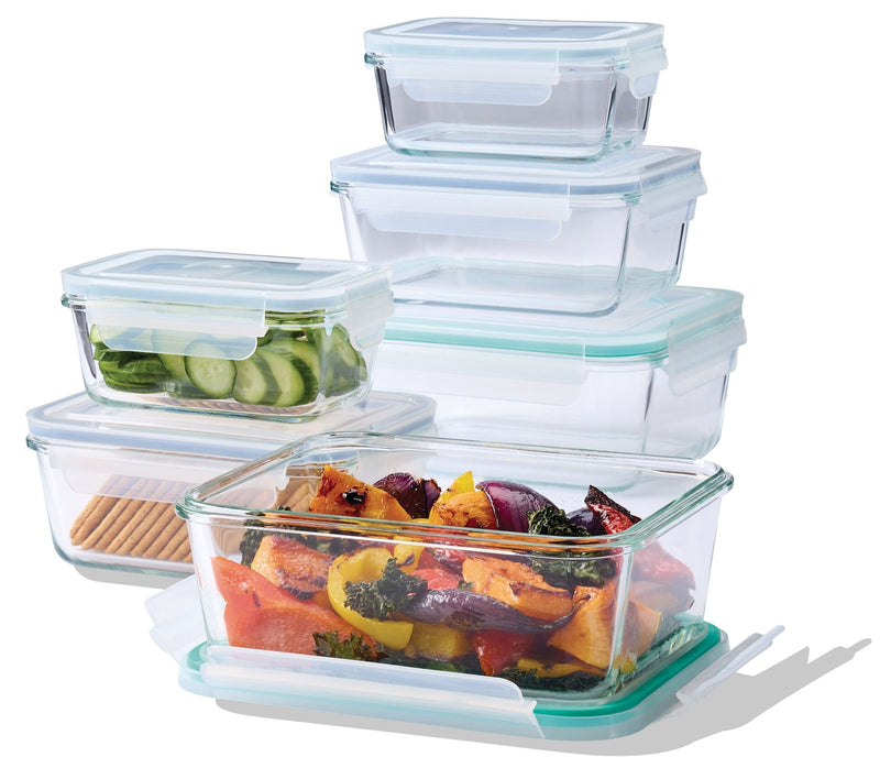 Vida By Paderno Rectangular Glass Food Storage Container Set, 12-pc G5
