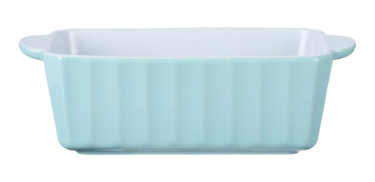 Vida by PADERNO White/Blue Ceramic Loaf Baking Dish, 1-lb