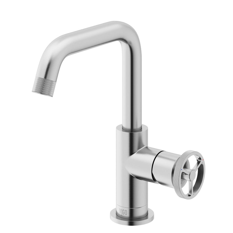 VIGO Cass 9-in Single-Hole Bathroom Faucet, Various Finishes S8