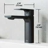 VIGO Davidson Single Handle Single Hole Bathroom Sink Faucet, WaterSense Certified, Matte Black
