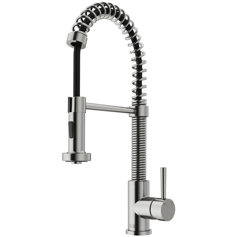 VIGO Edison Pull-Down Spray Kitchen Faucet, Stainless Steel O0
